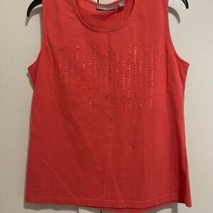 Croft & Barrow Orange Sleeveless Tank Top NWT size M